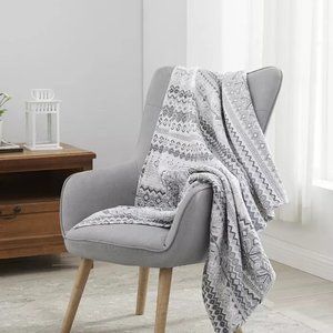 MARTHA STEWART COLLECTION Plaid Flannel Reverse to Faux Fur Throw, 50" x 60"